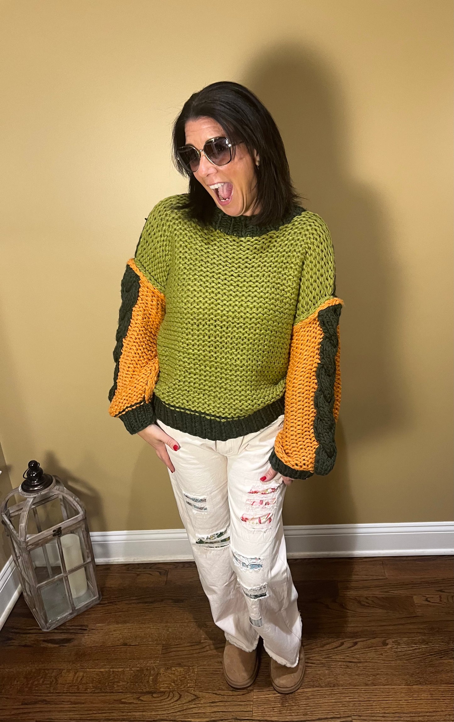 Colorblock Knit Sweater