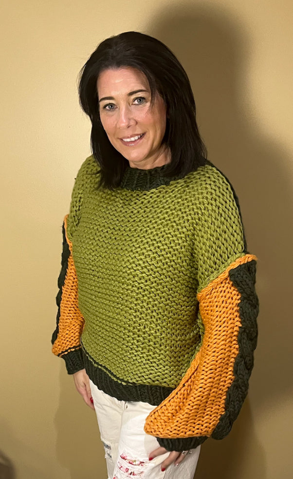 Colorblock Knit Sweater