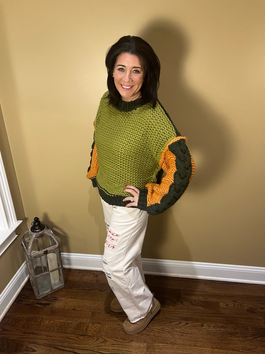 Colorblock Knit Sweater