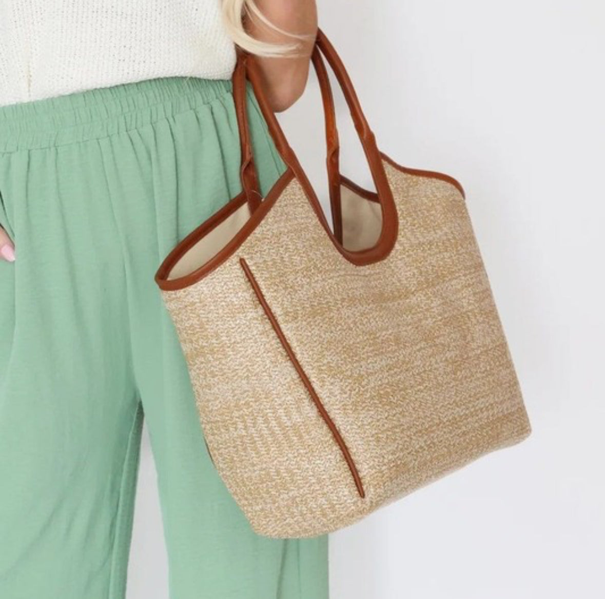 Tanya Straw Tote Bag