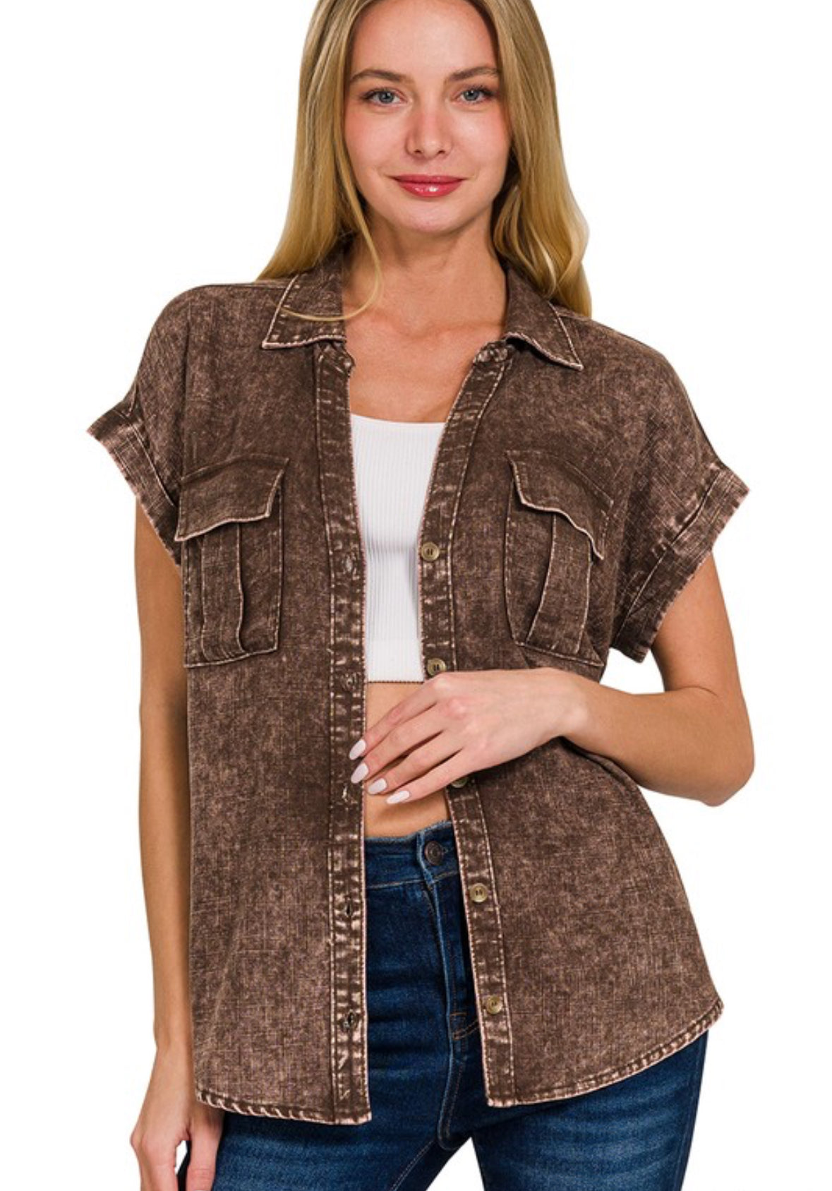 Lovera Linen Shirt/brown