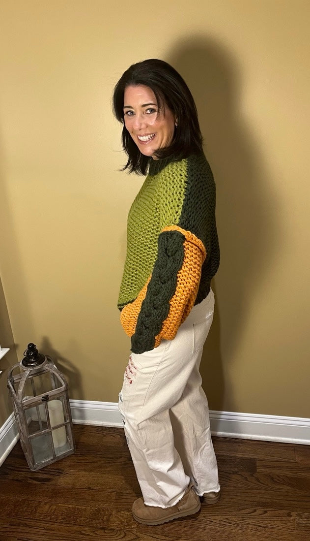 Colorblock Knit Sweater