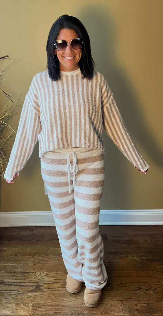 Coffee and Cream Sherpa Top
