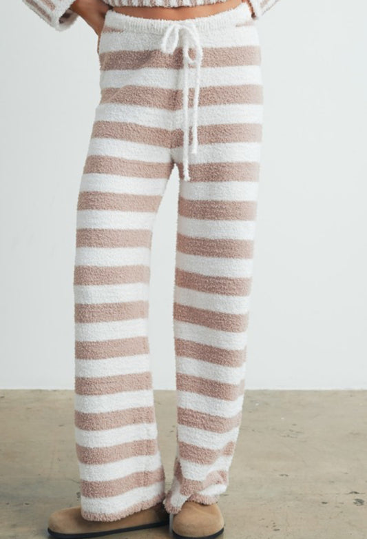 Coffee and Cream Sherpa Pants
