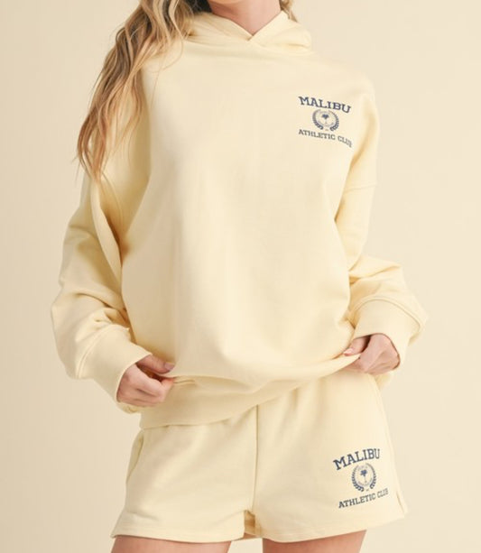 Malibu Athletic Club Hoodie/yellowish-cream