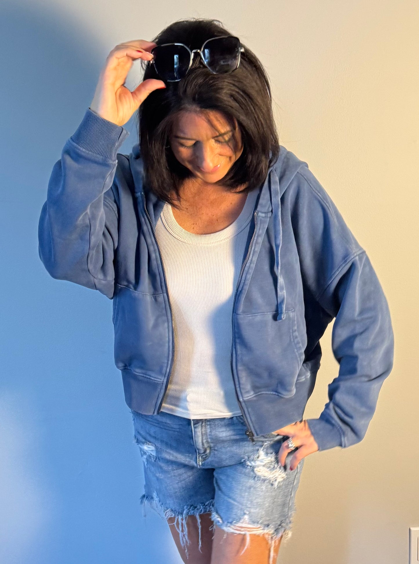 Urban Ease Hoodie-Blue