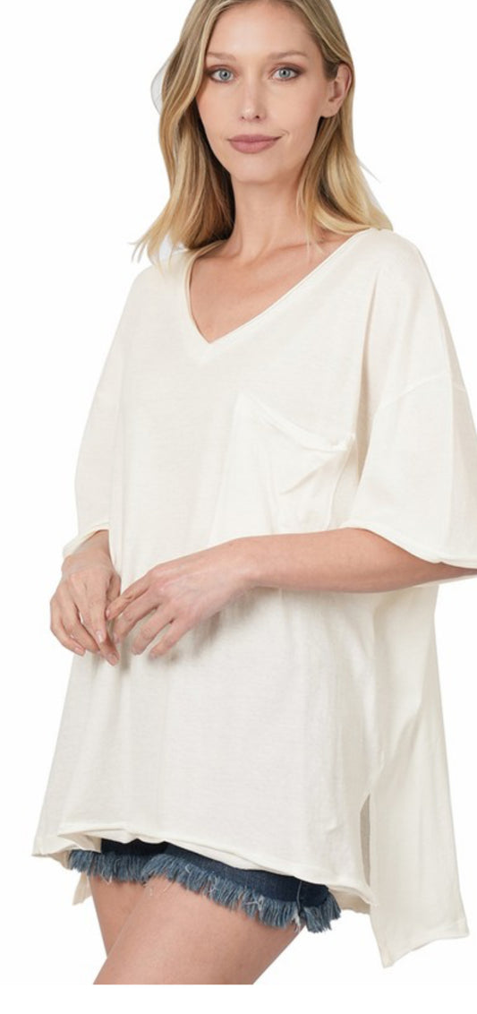 The Perfect Tee/ivory/plus size