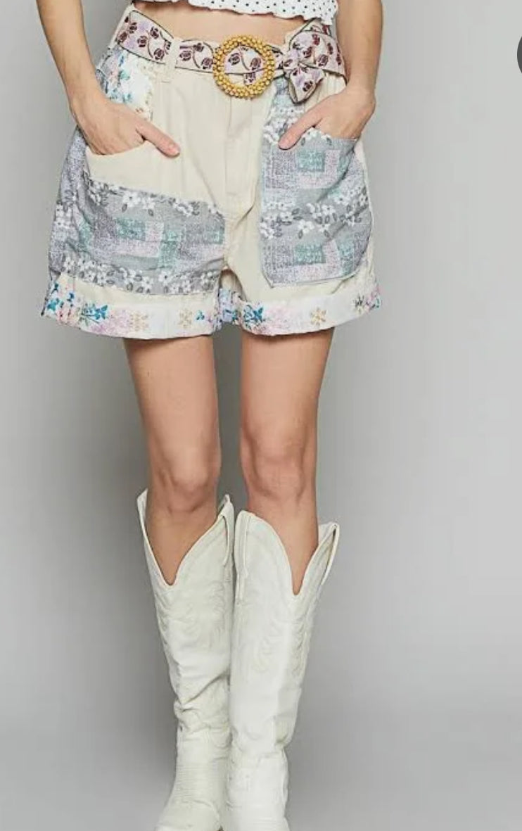 Daisy Patchwork Shorts