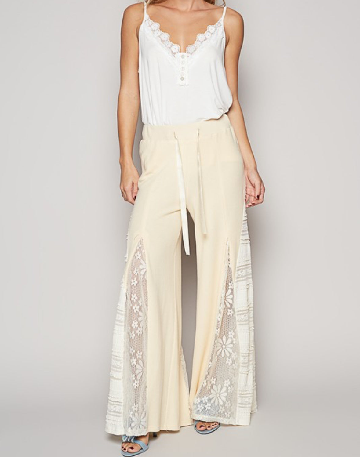“Daydream”Boho Lace Wide Leg Pants