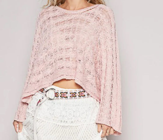 Summer Nights Twisted Cable Top-pink
